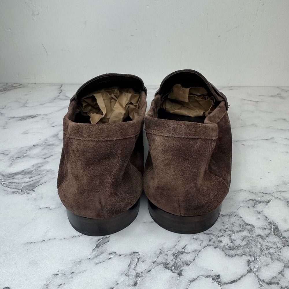 Veronica Beard Espresso Suede Penny Loafer 7.5 - Picture 4 of 7
